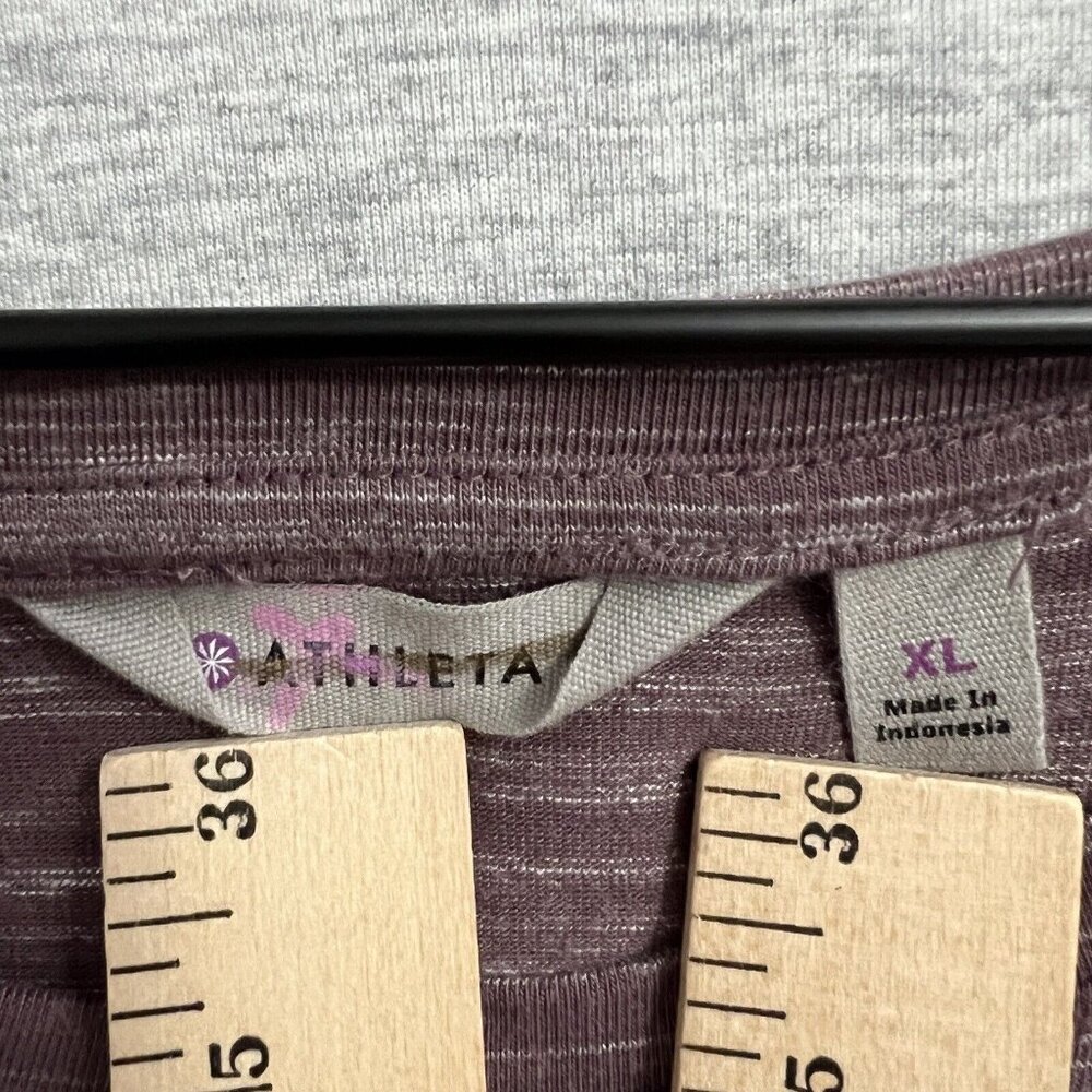 Athleta Avenues Dress Women Extra Large Purple Jersey Tee Soft Cozy Athleisure - Picture 4 of 13